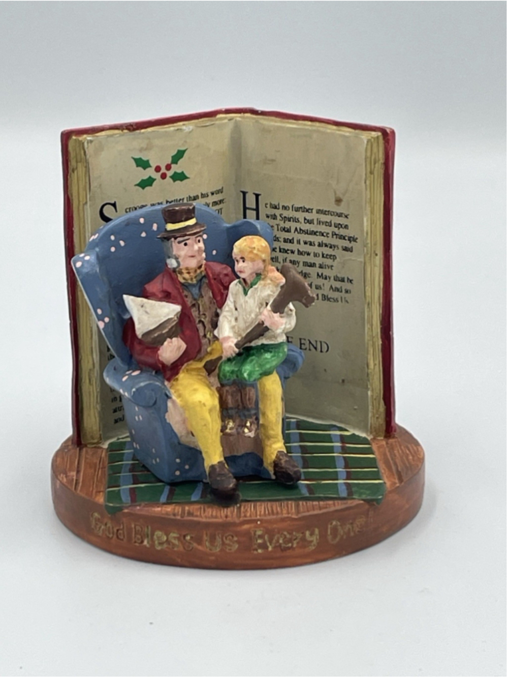 Russ Berrie A Christmas Carol Figurine 13980 Scrooge Diorama Tiny Tim The End
